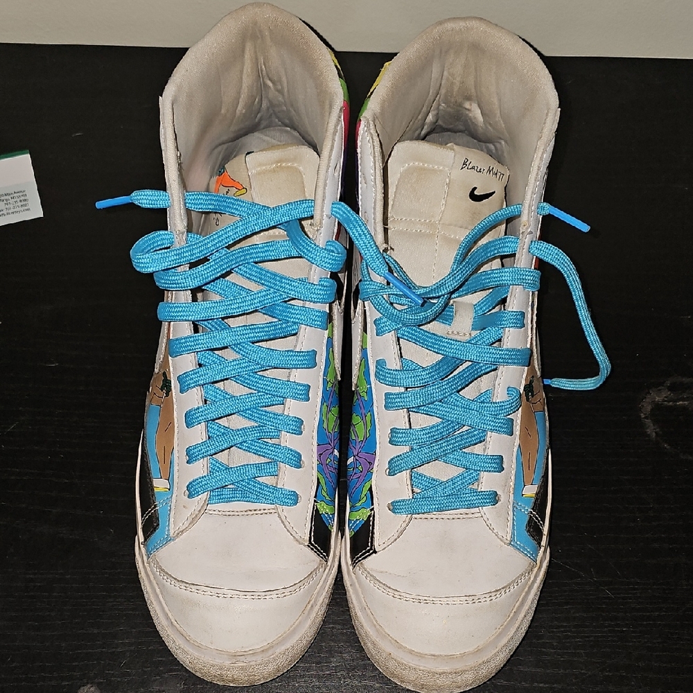 Nike Blazer High-Top W Blue Laces